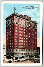 Cleveland Ohio~Street View Of Hotel Olmsted On Superior Ave~EC Kropp~Vintage PC picture