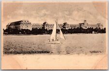 Hotel Royal Poinciana Palm Beach Florida Sailboat Building In Distance Postcard picture