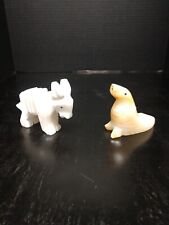 Onyx And Marble Hand Carved Donkey & Seal picture