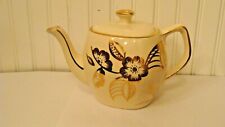 Vintage Price Bros. Teapot With Gold Flowers, Made in England picture