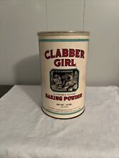 Vintage Large Clabber Girl Baking Powder Tin Can 10 Lbs. Advertising Nice Shape picture