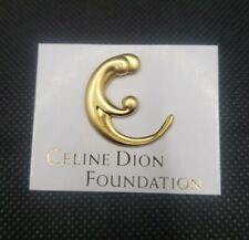 Goldtone Celine Dion Foundation Pin / Brooch picture