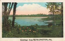 Greetings from Burlington Pennsylvania PA 1925 Postcard picture