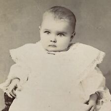 Antique Cabinet Card Photograph Beautiful Adorable Baby Girl Angels Camp, CA picture