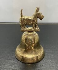 Vintage Brass Bell Figural SCOTTISH TERRIER Made in England App 4” tall picture