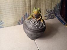 Carved Frog Bowl With Lid picture