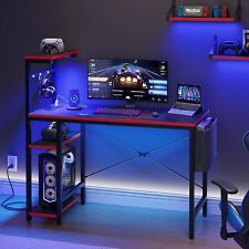 Gaming Desk with Power Outlets, 44 Inch Led Gamer Desk picture