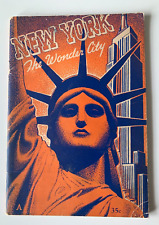 ca 1940s New York The Wonder City Illustrated Souvenir book booklet vintage NYC picture