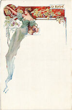 PC ARTIST SIGNED, LYON, LADY WITH FLOWERS AND FRUITS, Vintage Postcard (b50840) picture