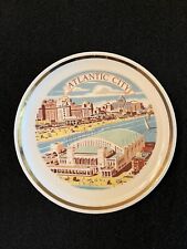 Vintage ATLANTIC CITY Plate Gold Trim CONVENTION CENTER BEACH HOTELS picture