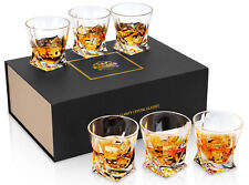 Whiskey Glasses 10oz/300ml Crystal Lowball Whisky Bourbon Tumbler Cups Set of 6 picture