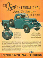 1937 International Pick-Up Trucks steel cab new models vintage art print ad L58 picture