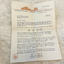 Antique 1946 Letter From The International Correspondence School  picture
