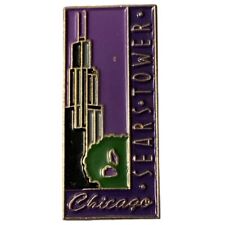 Vintage Chicago Sears Tower Travel Souvenir Pin picture