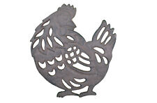 Chicken Trivet Decorative Cast Iron Hot Pad 7.75