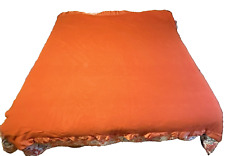 Vintage Faribo Wool Blanket Burnt Orange Satin Edge 81x88 As picture