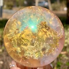 255G   Natural Titanium Rainbow Quartz sphere Crystal ball Healing picture