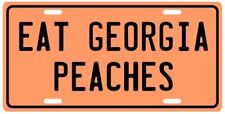 Eat Georgia Peaches Aluminum License Plate picture