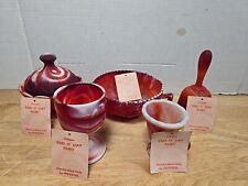 Vintage Matched Red Imperial End O’ Day Ruby Slag Glass lot picture