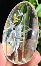 83g Natural Clear Inner Sene Quartz Gold Rutilated Crystal Handicrafts ip0527 picture