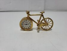 Timex Gold Bicycle Collectible Mini-Clock Watch Novelty Art Deco Vintage picture