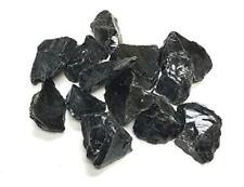 Zentron Crystal Collection Black Obsidian Rough Lot of Stones Large 1/2 Pound picture