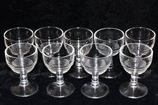 Vintage DEPRESSION GLASS seamed BUBBLE STEM brandy cordials cognac Bar Drinkware picture