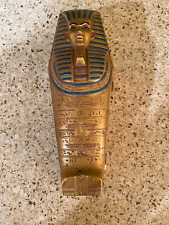 Gold Egyptian Tomb w/Mummy Inside w/Moving Arm 7 3/4