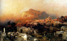 Stunning Oil painting Franz Richard Unterb Capri wonderful landscape canvas picture