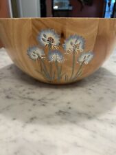 Large Wooden Hand Painted Bowl picture