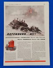 VINTAGE 1941 INTERNATIONAL HARVESTER TRACKED ARMY CRAWLER - DEFENSE OF AMERICA picture