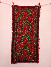 Vintage Beautiful Hungarian Folk Art Silk Embroidered Table Runner 95×43 Cm picture