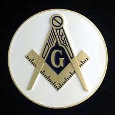 Masonic Car Auto Emblem (White) MAE-3 picture