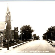 c1940s Dickeyville, Wis Sharp RPPC Main St Real Photo Postcard Diamond WI A161 picture