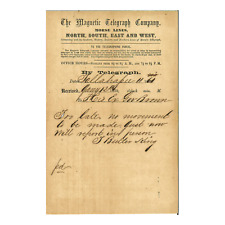Rare 1859 Civil War Military Telegraph picture