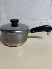 Pre 1968 Revere Ware 1 Qt Copper Clad Stainless Steel Sauce Pan w Lid picture