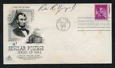 Robert R. Yeager signed autograph auto First Day Cover WWII ACE USAAF picture