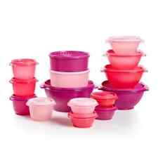 Tupperware 30pc Heritage Get it All Set Food Storage Container Set Color Pink picture