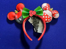 Loungfly x Disney Mickey & Minnie Mouse Christmas Holiday Ornament Ear Headband picture