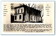 Gladbrook Iowa IA RPPC Photo Postcard Home of Ehrigmeturk Post 127 1938 picture