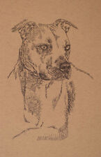 AMERICAN PIT BULL TERRIER DOG ART #46 Stephen Kline adds dogs name free. GIFT picture