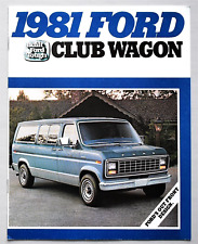 1981 FORD CLUB WAGON PASSENGER VAN SALES BROCHURE CATALOG ~ 12 PAGES picture
