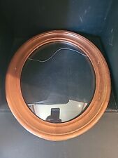 Vintage Oval  Wood Bubble Glass Convex Picture Frame picture