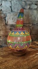 HANDMADE HANDPAINTED Gourd Lamp Turkish Moroccan Boho Gourd Lamp Decor Bohemian picture