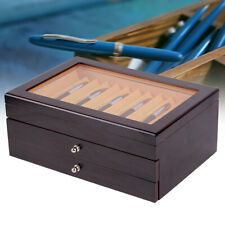 Wood Fountain Pen Display Case 34 Slots Holder Storage Collector Box Organizer picture