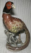 Vintage Pheasant Figurine Porcelain Statue Ring Necked Bird 7.5