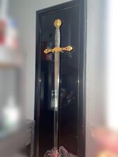 Extremely Rare Franklin Mint Sword of Excalibur Silver/Gold 24K Plated in Stone picture