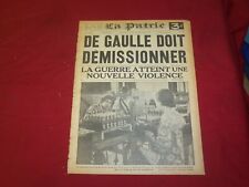 1940 SEP 26 LA PATRIE NEWSPAPER -FRENCH - DE GAULLE DOIT DEMISSIONNER - FR 1769 picture