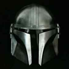 The Mandalorian 18 Gauge Steel Helmet with Liner and Chin Strap Star Wars Helmet picture