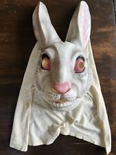 Vintage Halloween Mask Made In France Bayshore Alice In Wonderland White Rabbit picture